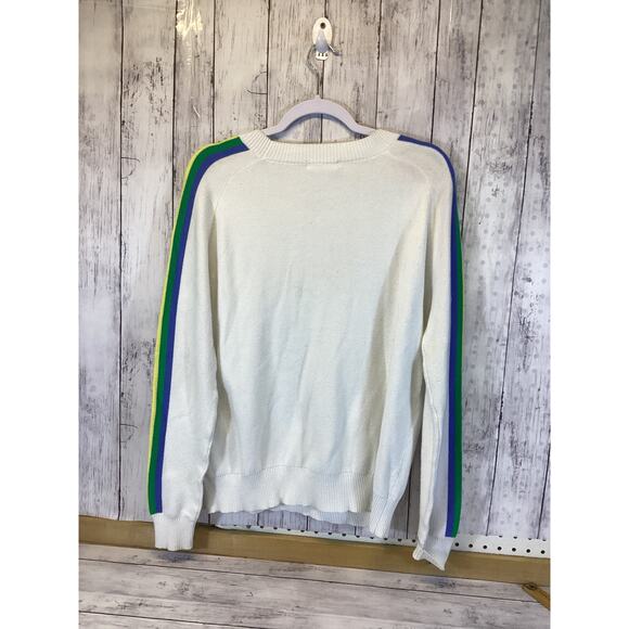 Avara Girls Rainbow Panel Long Sleeve Raglan Top Size Medium - Picture 3 of 5